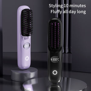 2000mAh <strong>Cordless</strong> <strong>Hair</strong> <strong>Straightener</strong> Brush Negative Ionic Portable <strong>Hair</strong> <strong>Straightener</strong> Comb With 3 Temps Fast Heating - Product Image 5