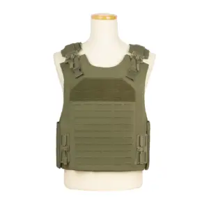 Gilet de corps tactique vert d'usure extérieure porte-plaque de protection personnelle avec système Molle opération de dégagement rapide