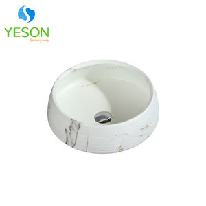Yesson Design moderne en céramique évier de salle de bain <span class=keywords><strong>WC</strong></span> comptoir lavabo à main évier commercial bol en noir mat et blanc <span class=keywords><strong>pour</strong></span> hôtels - Product Image 6