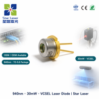 Diodo Láser Infrarrojo VCSEL LXU LXU94030GV 940nm 30mW con Ventana TO5.6 para Comunicación con Sensor Óptico