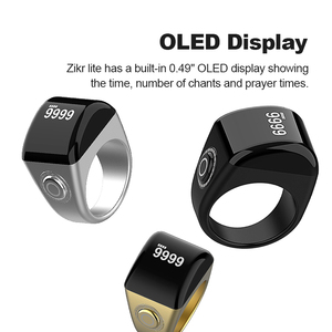 Zikr Ring with <b>LED</b> Display Tasbeeh Counter Smart Ring for Muslim Prayer Azan Alarm - Product Image 3