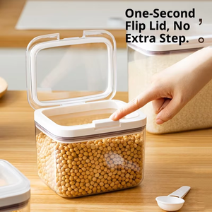ANYA Grote Capaciteit Luchtdichte Droge Voedsel- en Graanopbergdoos van Plastic PET, Keuken- en Pantry Organizer voor Droge Voedsel, Snacks en Granen - Product Image 2