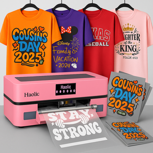 <span class=keywords><strong>Imprimante</strong></span> DTF Haolic Pink XP600 2026 avec four |   Film de <span class=keywords><strong>transfert</strong></span> PET 13 pouces <span class=keywords><strong>pour</strong></span> T-shirts, sweats à capuche, sacs fourre-tout et plus encore, <span class=keywords><strong>imprimante</strong></span> DTF - Product Image 1