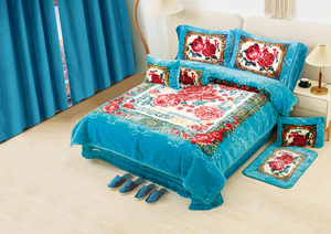 Coperta Raschel Calda <span class=keywords><strong>e</strong></span> Morbida a Doppio Strato per l'Inverno, 100% Poliestere, Set da 12 Pezzi per Letto King Size con Tende - Product Image 5