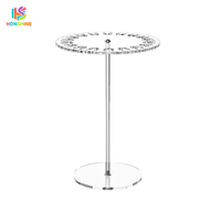 Boîte de présentation d'anneaux en acrylique personnalisée, boîte de rangement transparente pour bijoux avec éclairage LED et couvercle verrouillable