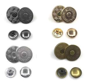 Siêu mỏng đôi cap <span class=keywords><strong>Snap</strong></span> Nút nam châm mạnh mẽ 14mm 18mm Da Hành Lý quần áo khóa kim loại hạt ẩn đinh tán hút - Product Image 4
