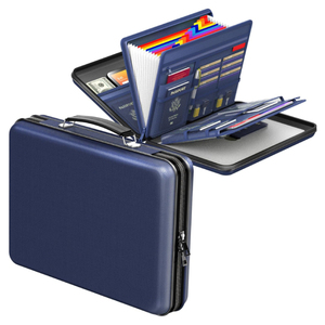 YHX Grande Cartella Impermeabile Ignifuga Organizer per <span class=keywords><strong>Documenti</strong></span> Importanti Archiviazione Sicura Casa e Viaggio - Product Image 1