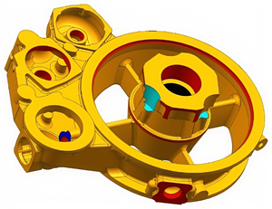 Аэрокосмическая, корпус, корпус, наружный корпус, корпус коробки, 3D-печатные песчаные сердечники, 3D-дизайн песчаных форм, моделирование процесса литья, формы - Product Image 3
