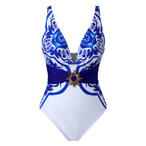 Conjunto de Bikini de Dos Piezas <span class=keywords><strong>JSN</strong></span> Fashion 2026 con Escote Profundo en V, Diseño Hueco y Estampado, Traje de Baño de Corte Alto para Mujer - Product Image 2