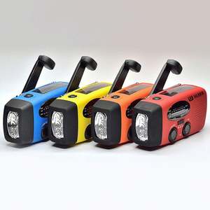 Direct d'usine Radio portable de charge de camping solaire multifonction bon marché avec lampe de poche solaire à LED Banque d'alimentation USB à manivelle - Product Image 2