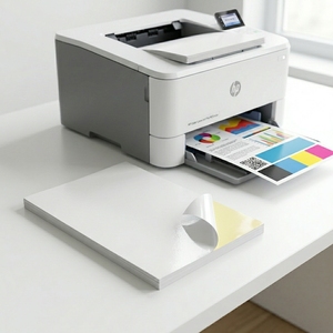 Hojas de Etiquetas Autoadhesivas, Hojas de Papel Adhesivo en Blanco para Impresión Láser e Inyección de Tinta, Empaquetado de Productos y Creación de Etiquetas Personalizadas - Product Image 1