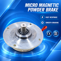 Bantalan Rem Bubuk Magnetik Poros Ganda Mikro 24V DC, Poros 30mm, 1Nm 5Nm, Rem Tegangan Penggulung Presisi Tinggi untuk Label