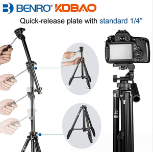 Trípode Kdbao <span class=keywords><strong>Benro</strong></span> T-560, Trípode Ligero Plegable para Cámaras sin Espejo, Cámaras DSLR, Videocámaras, Hecho en China - Product Image 5