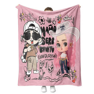 Nouvelle arrivée Karol G Bichota saison Peso Pluma couverture personnalisée couleur imprimé doux canapé voyage jeter couverture - Product Image 2