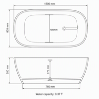 Baignoire autoportante ovale texturée moderne haut de gamme en surface solide pour villas, baignoire en pierre artificielle pour bain profond – Vente en gros