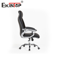 Ekintop – fauteuil de bureau en cuir PU à dossier haut et pivotant, chaise de bureau de luxe pour patron