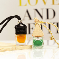 8ML Carré Transparent Diffuseur de Parfum de Voiture Bouteille Bouchon à Vis Or Argent Noir Liquide Parfums Désodorisant de Voiture Aromathérapie
