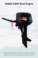 AIQIDI T9.8 9.8HP Moteur hors-bord 2 temps pour bateau de pêche en PVC