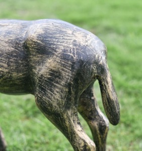 Escultura de ciervo de bronce para decoración de Navidad, Reno fundido a mano, estatua de jardín Vintage, figurita de ciervo fundido, tamaño real - Product Image 4