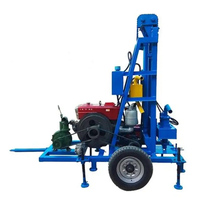 Machine de Forage de Puits d'Eau Portable Hydraulique Diesel Profondeur 100m-180m avec Démarrage Électrique