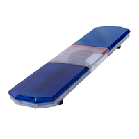 Barre lumineuse d'avertissement LED bleue 200W 12V DC montée sur le toit du véhicule avec sirène d'alarme