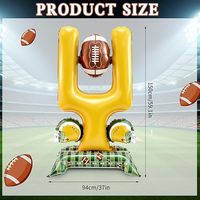 Großer Stehender Fußballtor-Folienballon, Metallisch Sportthemen-Design für Super Bowl Spieltag Geburtstagsfeier Dekoration