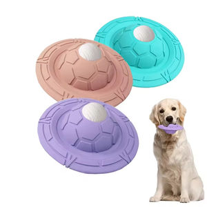 Jouet à mâcher UFO écologique pour chiens, nouvelle conception, balle de distribution de friandises IQ, jouet à mâcher en caoutchouc pour le nettoyage des dents, vente chaude - Product Image 1