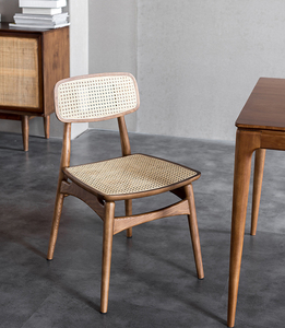 <span class=keywords><strong>Chaise</strong></span> en rotin naturel de <span class=keywords><strong>chaise</strong></span> de salle à manger en <span class=keywords><strong>bois</strong></span> massif de conception de l'europe du nord pour des meubles de salle à manger <span class=keywords><strong>et</strong></span> des meubles de salon - Product Image 6