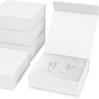 Boîtes cadeaux en papier en vrac avec nœuds décoratifs en satin pour l'emballage de bagues, boucles d'oreilles, bracelets et colliers