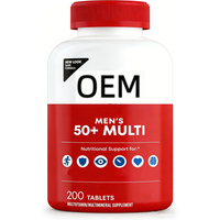 Multivitamines pour hommes, comprimés de vitamines, 200 comprimés avec vitamines A, C, E, B6, B12, Calcium et Vitamine D