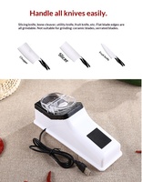 Aiguiseur de couteaux électrique portable double face avec 3 pierres à aiguiser