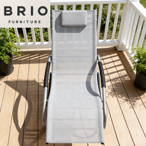 Silla Mecedora de Patio en Oferta, Silla Mecedora Curva <span class=keywords><strong>con</strong></span> Cojín para <span class=keywords><strong>Playa</strong></span>, Jardín, <span class=keywords><strong>Piscina</strong></span>, Interior y Exterior - Product Image 3