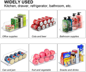 DS1266 Armarios de Cocina Organizador de Despensa, Organizador de Nevera, Dispensador de Latas y Bebidas, Soporte de Plástico Transparente para Refrigerador - Product Image 4