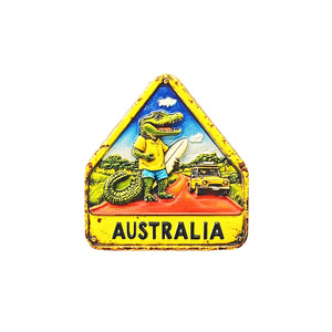 Imán de Refrigerador con Diseño de Cocodrilo Surfista Australiano, con la Esencia Poética de una Persona China, Adhesivo Magnético 3D, Recuerdo de Viaje, Regalo - Product Image 5