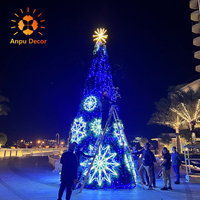 Umwelt freundliche solar betriebene PVC-Weihnachtsbaum-Weihnachts dekoration im Freien mit automatischer Timer-Funktion