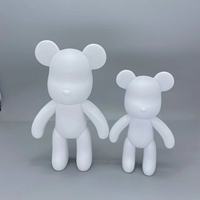 Ours en peluche fluide DIY en gros, ours violent blanc de 18/23/33/53/75/100 cm avec peinture acrylique coulée