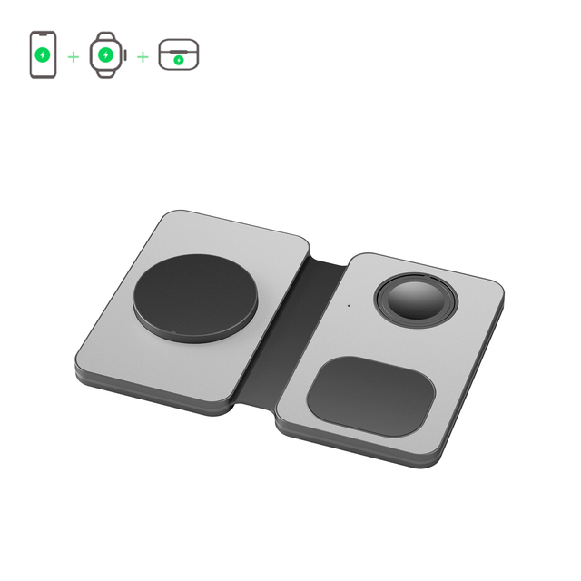 Quality Product 3 in 1 Magnetic Foldable Wireless Charger 15W Quick Charge for iphone airpods Iwatch Portable Popular