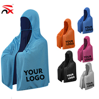 Serviette à capuche rafraîchissante avec logo personnalisé, séchage rapide, protection solaire, poncho rafraîchissant pour le sport, la plage, la natation, la salle de sport