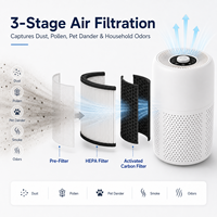Purificador de Aire de Escritorio para Espacios Pequeños, Listo para Exportación, para el Mercado Estadounidense, con Filtro de Repuesto, Certificación CE y FCC