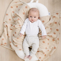 Couverture d'hiver en mousseline de coton personnalisée à 2 couches pour bébé, couvertures à emmailloter à pois en peluche Minky