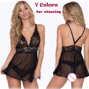 Abito Trasparente Sexy, <span class=keywords><strong>Lingerie</strong></span> Provocante, Vestito Trasparente da Notte - Product Image 2