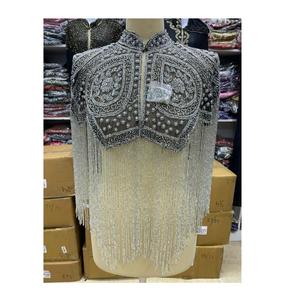 Chemisier imprimé pour femmes fabriqué à la main à forte demande avec broderie et perlage Design en tricot vintage idéal pour les fêtes ou les mariages - Product Image 3