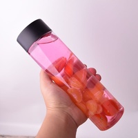 Bouteilles PET Cylindriques Transparentes Personnalisées en Gros 300/400/500ML – Contenants Jetables pour Boissons Froides, Lait, Thé, Jus avec Bouchons