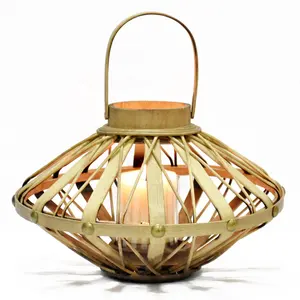 Luckywind маленький Натуральный Бамбуковый фонарь, китайский поставщик, винтажный домашний декор, ураган, подсвечник