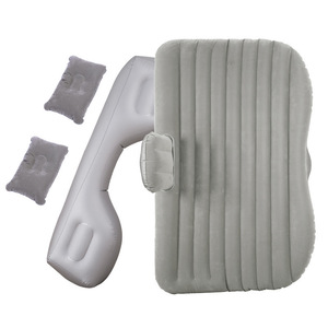 Car Air Mattress 138x85cm Flocked Fabric <b>Inflatable</b> Travel Bed For Auto Use - Product Image 3