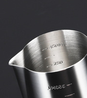 Pichet à mousse de lait en acier inoxydable 304 avec bec verseur pour barista, café à domicile et latte art