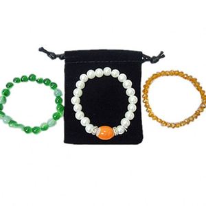 Bolsa de Joyería Rectangular de Terciopelo Negro Personalizada al por Mayor, con Cordón, Logotipo Impreso, 7x9cm, Embalaje de Regalo Portátil, Contenedor de Joyas - Product Image 4