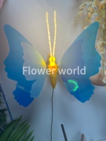 Décoration lumineuse papillon à ailes mobiles, étanche IP54, à piles, pour mariage, fête, Noël, jardin, paysage