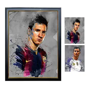 Оптовая продажа 3D декоративный настенный постер Messi 3D линзовидный настенный Декор 3D печать меняющаяся картина футбольный плакат