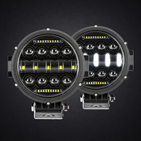 Phare de travail LED rond 7 pouces, combiné spot et flood, 12V 24V, étanche IP67 pour camion, SUV, VTT, UTV, 4x4, tout-terrain